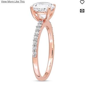 Rina Limor | 10K Rose Gold Ring 2.72 ct White Sapphire
